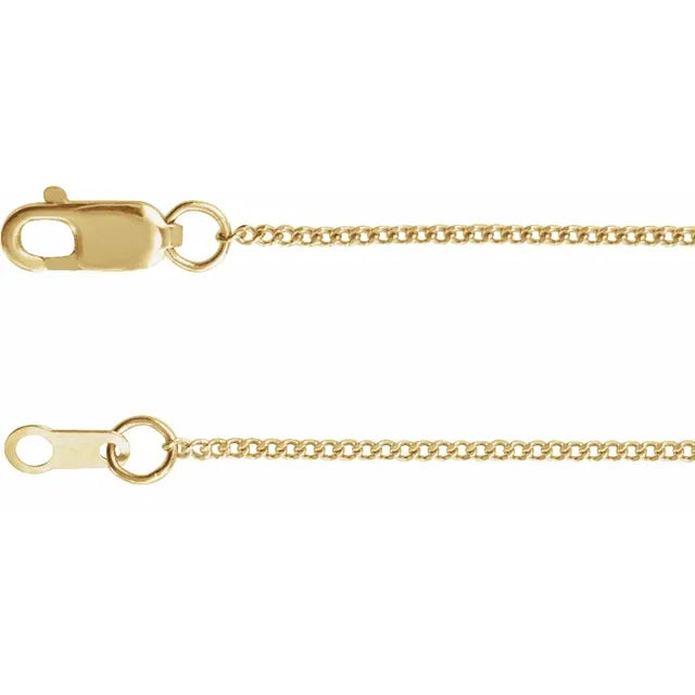 Ladies 18" Curb Chain in 14K Yellow Gold