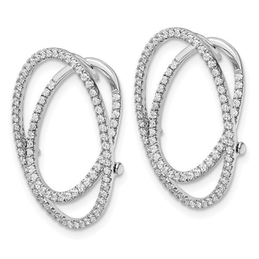 Diamond Point Hinged 14ktw Earrings